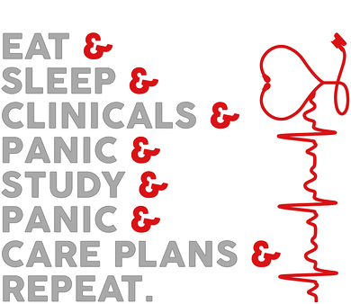 Nurse Eat Sleep Panic Clinicals Repeat Women's Sweatshirt